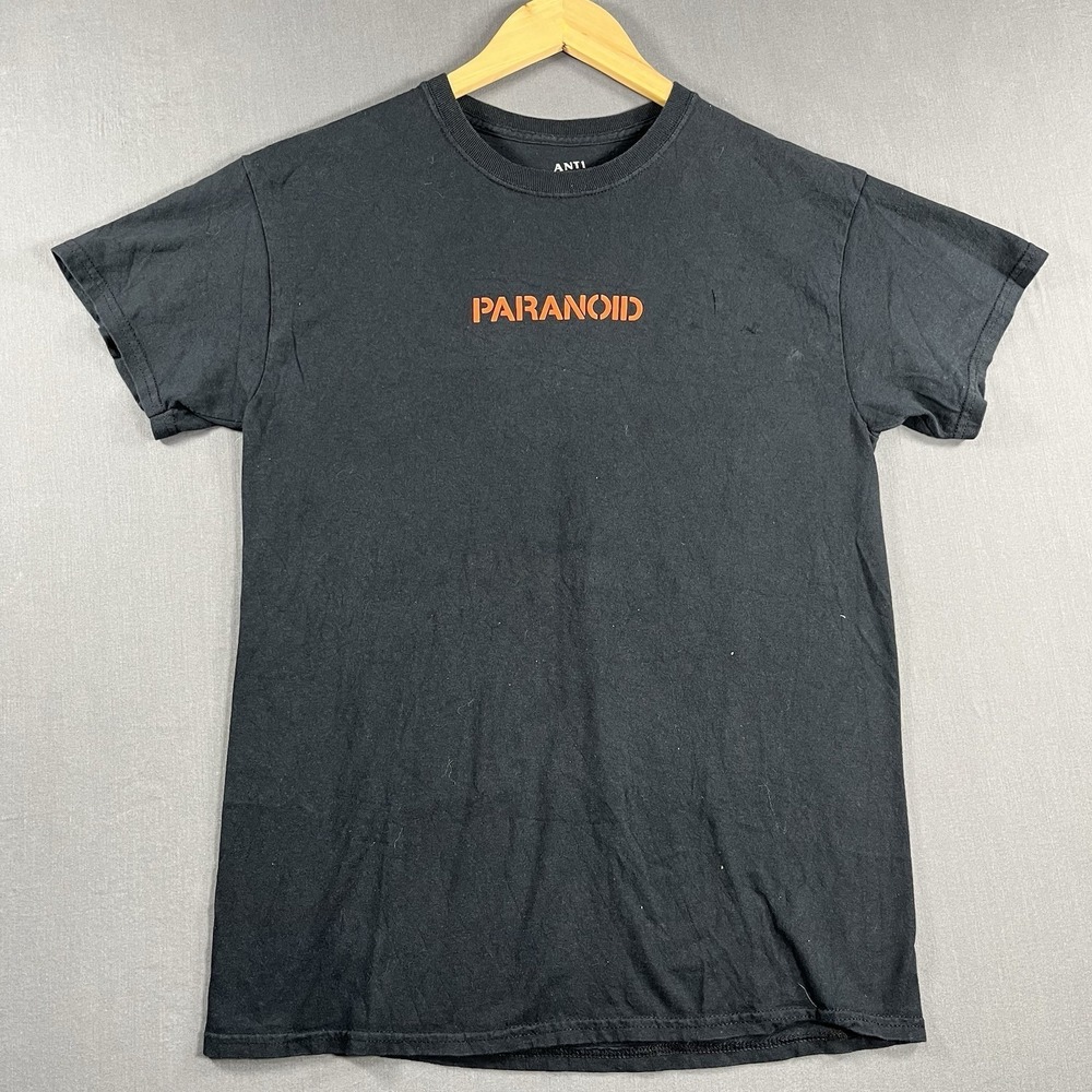 Anti Social Social Club X Undefeated Mens Paranoid T-Shirt Black Size Medium